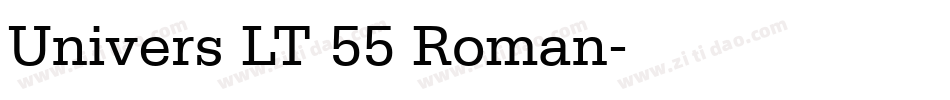 Univers LT 55 Roman字体转换